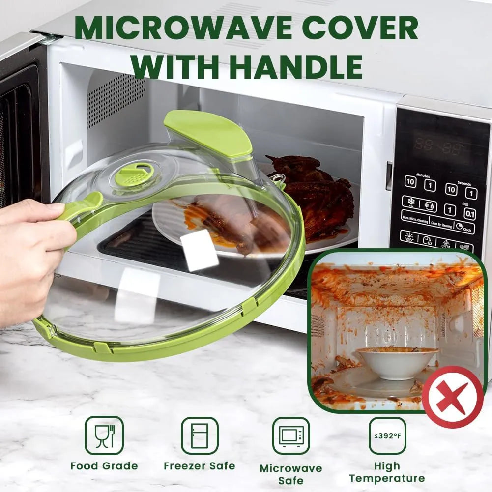 Tapa protectora para alimentos en microondas