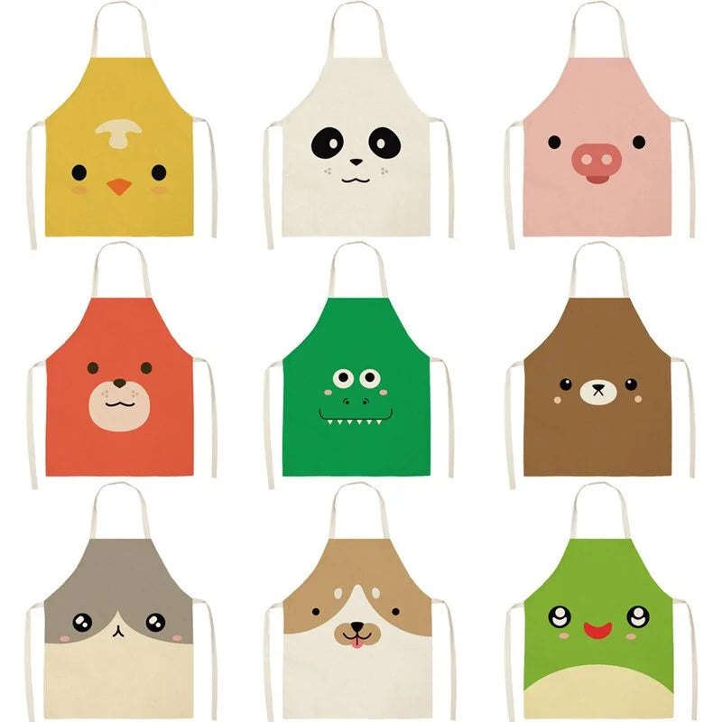 Cartoon Animal Pattern Oilproof Apron