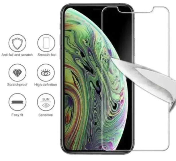 Protectores de pantalla de vidrio templado HD para iPhone X, paquete de 3