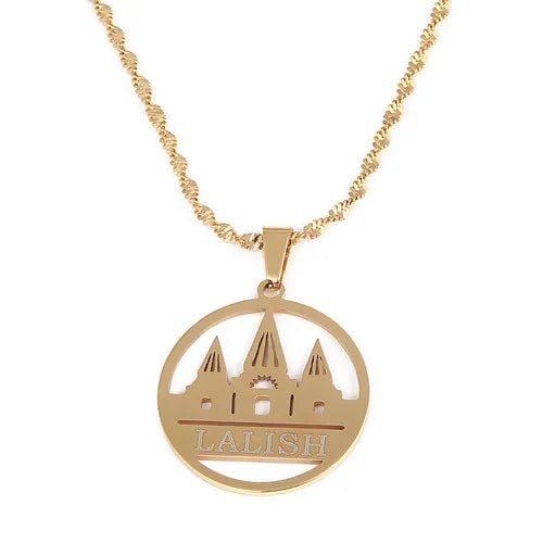 Collar con colgante de acero inoxidable Lalish