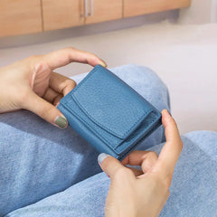 Leather Mini Short Wallet For Women