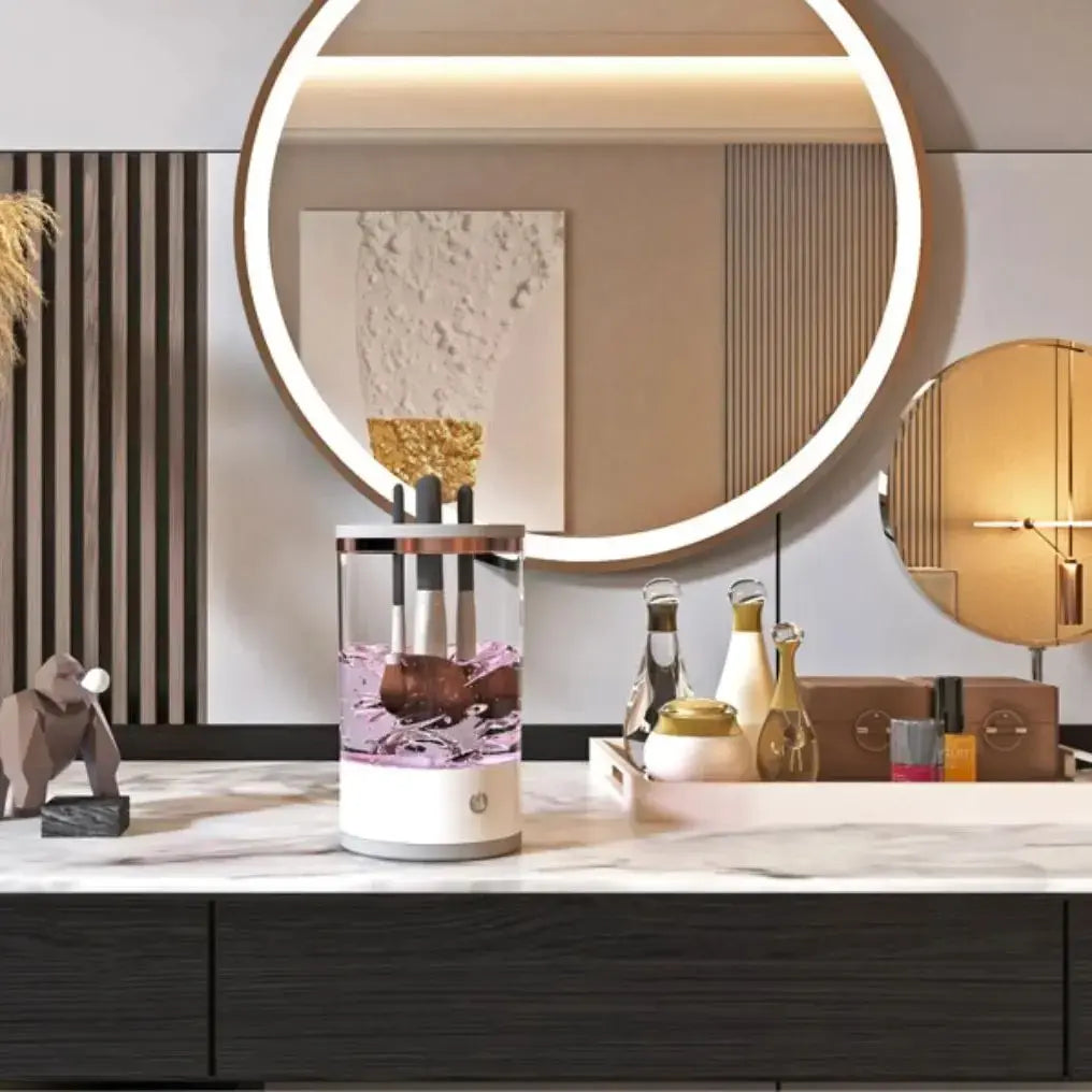 Limpiador automático de brochas de maquillaje eléctrico