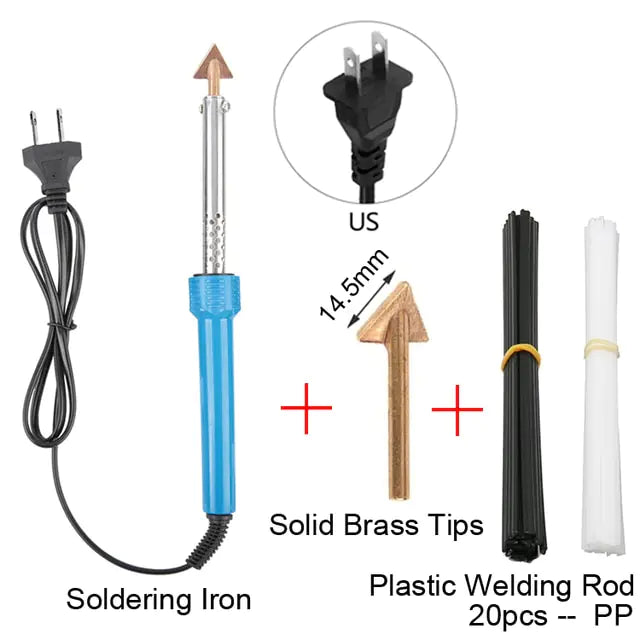 Máquina de soldadura con grapadora caliente y soldador de PVC para reparación de parachoques de automóviles