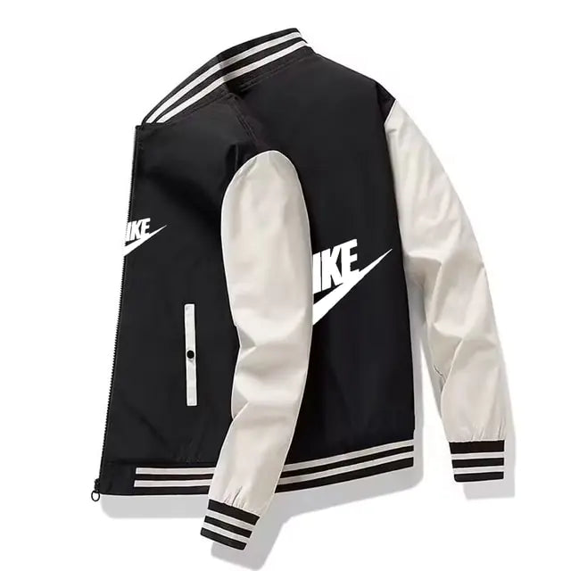 Chaqueta de camping de otoño 2023 Chaqueta deportiva para exteriores para hombre con estampado de alta calidad Chaqueta deportiva informal de marca a la moda a prueba de viento con capucha