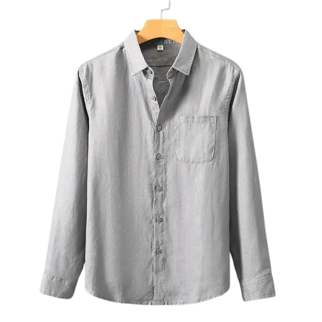 Camisa de algodón de manga larga para hombre de East Rain