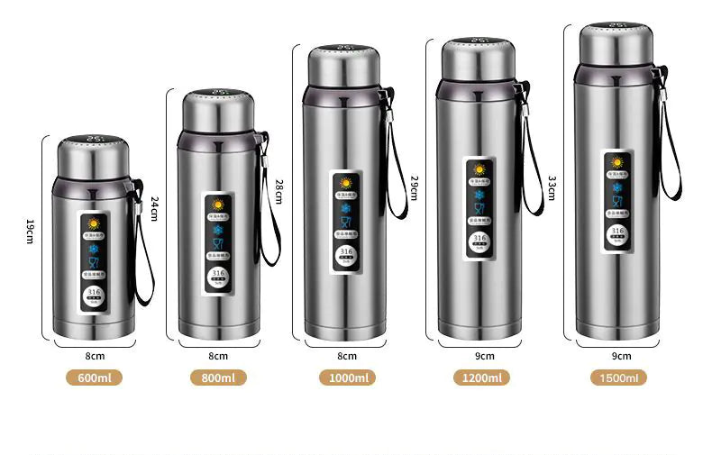 Termo inteligente con pantalla LED y filtro de té
