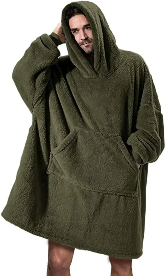 Sudadera con capucha y manta polar de gran tamaño