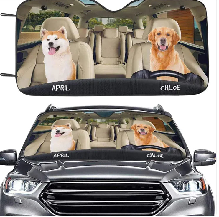 Parasol delantero para coche con aislamiento térmico y perforaciones gratuitas