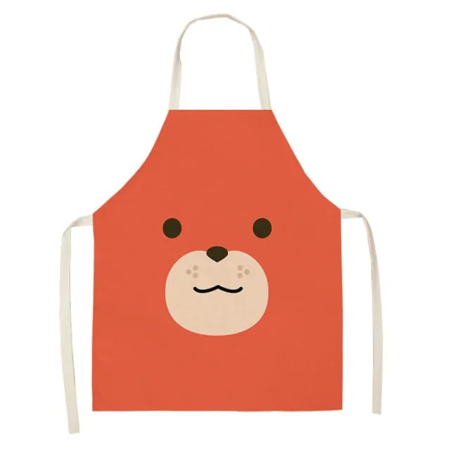Delantal impermeable con estampado de animales de dibujos animados