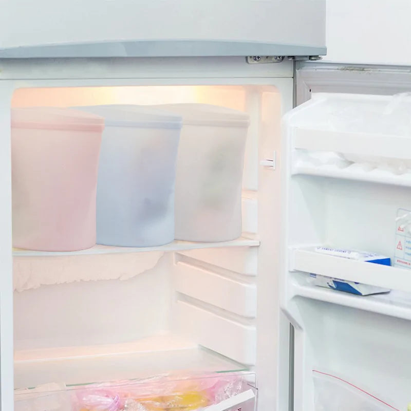 Bolsas de almacenamiento reutilizables de silicona PEVA para alimentos frescos