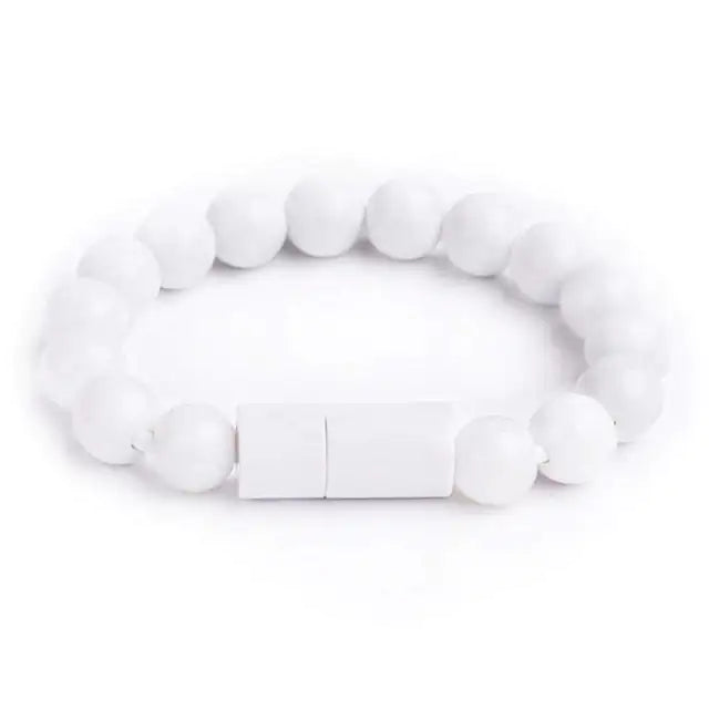 Pulsera de cuentas con cable de carga USB