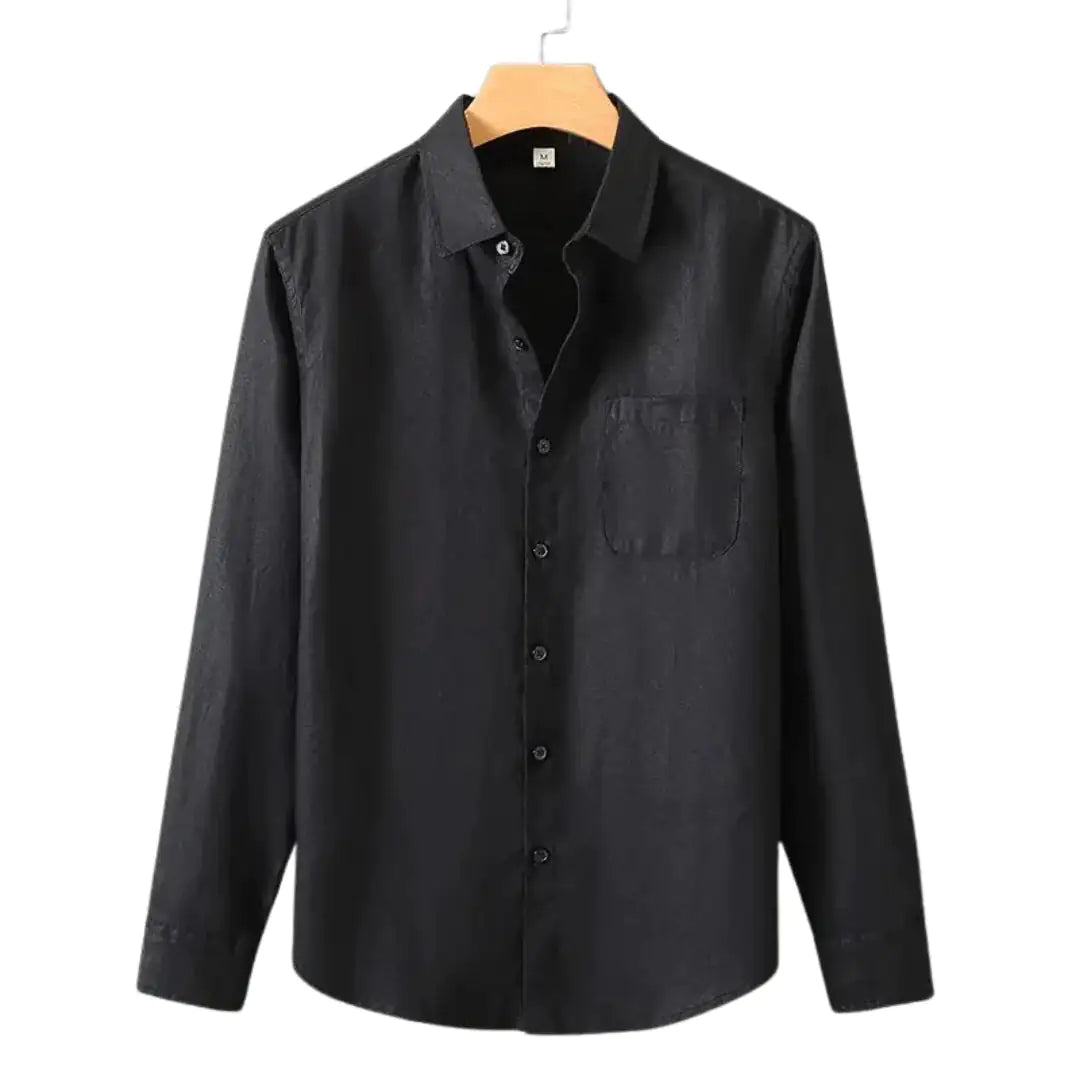 Camisa de algodón de manga larga para hombre de East Rain