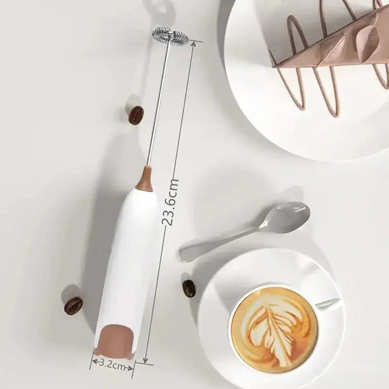 Espumador de leche eléctrico portátil, miniespumador de leche, máquina para hacer espuma de café, capuchino, crema, batidor, batidor de huevos espumoso, accesorio de cocina