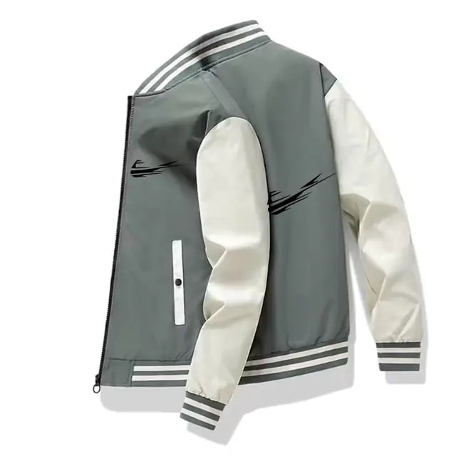 Chaqueta de camping de otoño 2023 Chaqueta deportiva para exteriores para hombre con estampado de alta calidad Chaqueta deportiva informal de marca a la moda a prueba de viento con capucha