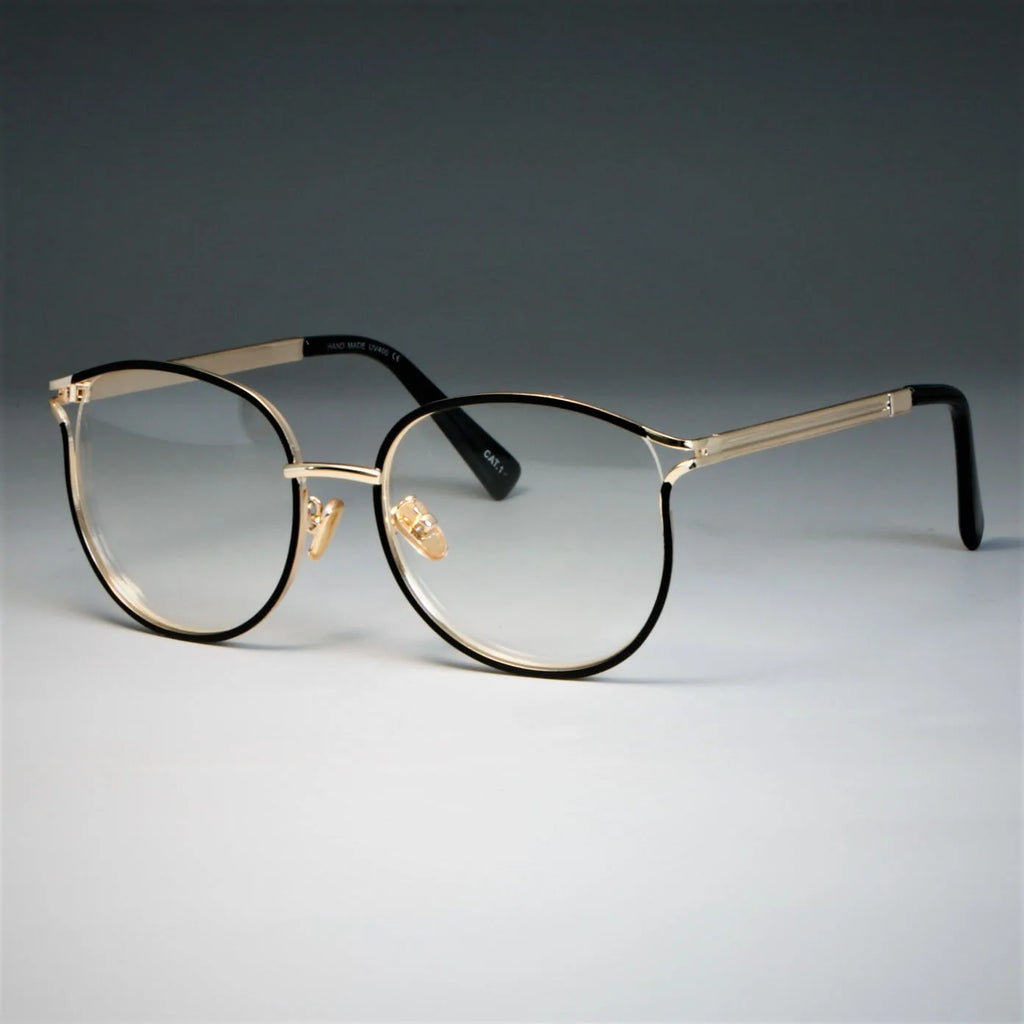 Gafas de ojo de gato con montura de metal