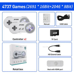 1500 Games HDMI-Compatible Video Game Console for SNES/NES