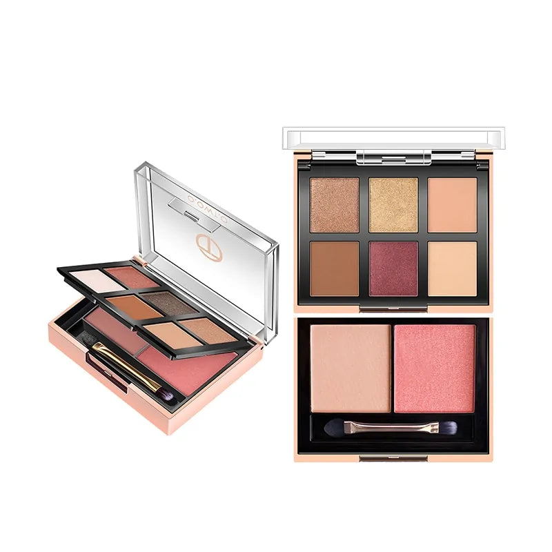 Paleta de sombras de ojos de colores para maquillaje, kit cosmético