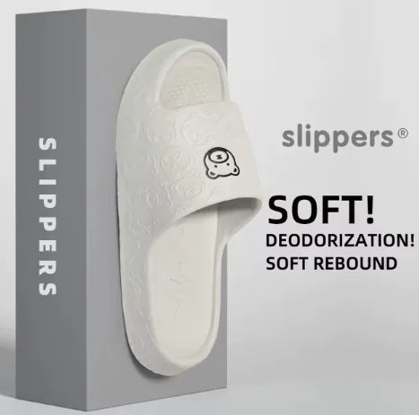 Pantuflas antideslizantes con forma de oso de dibujos animados