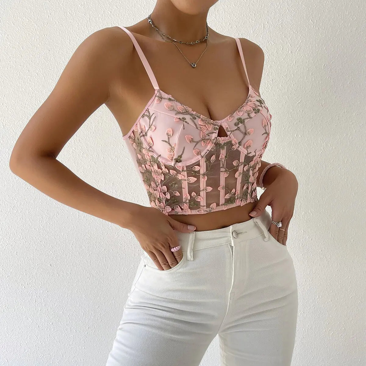 Top de corsé sexy de terciopelo para mujer
