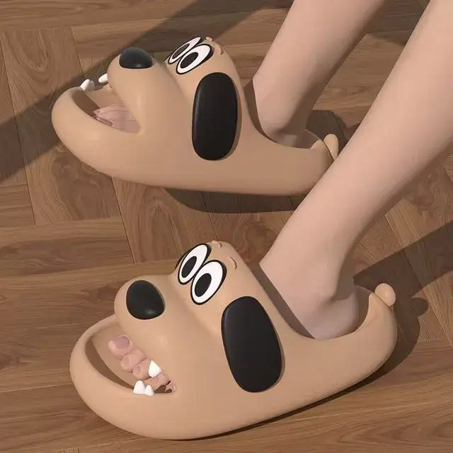 Chanclas con forma de perro de dibujos animados
