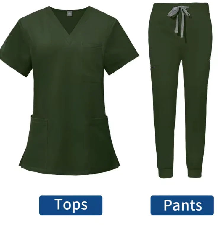 Conjunto de jogging con uniforme médico