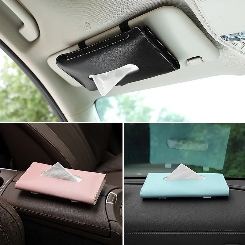 Soporte para caja de pañuelos para parasol de coche: accesorio para coche BMW
