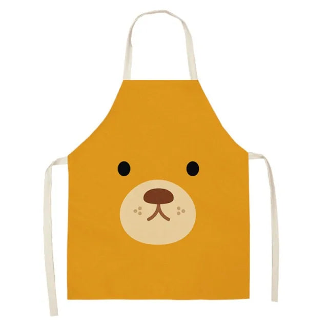 Delantal impermeable con estampado de animales de dibujos animados