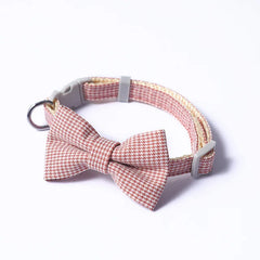 Plaid Print Pet Bow Tie Collar