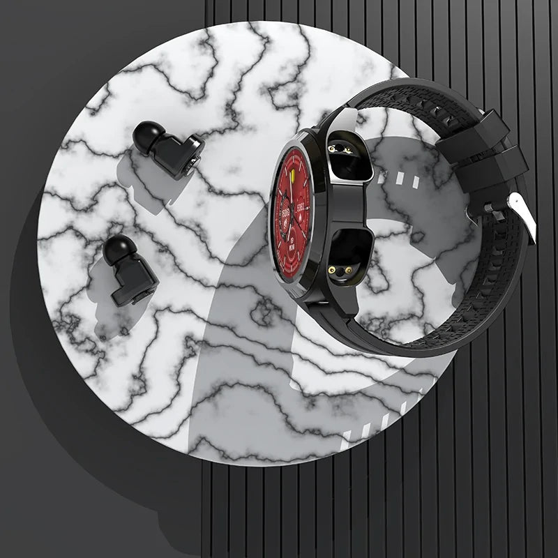Auriculares estéreo inalámbricos 2 en 1 con reloj inteligente