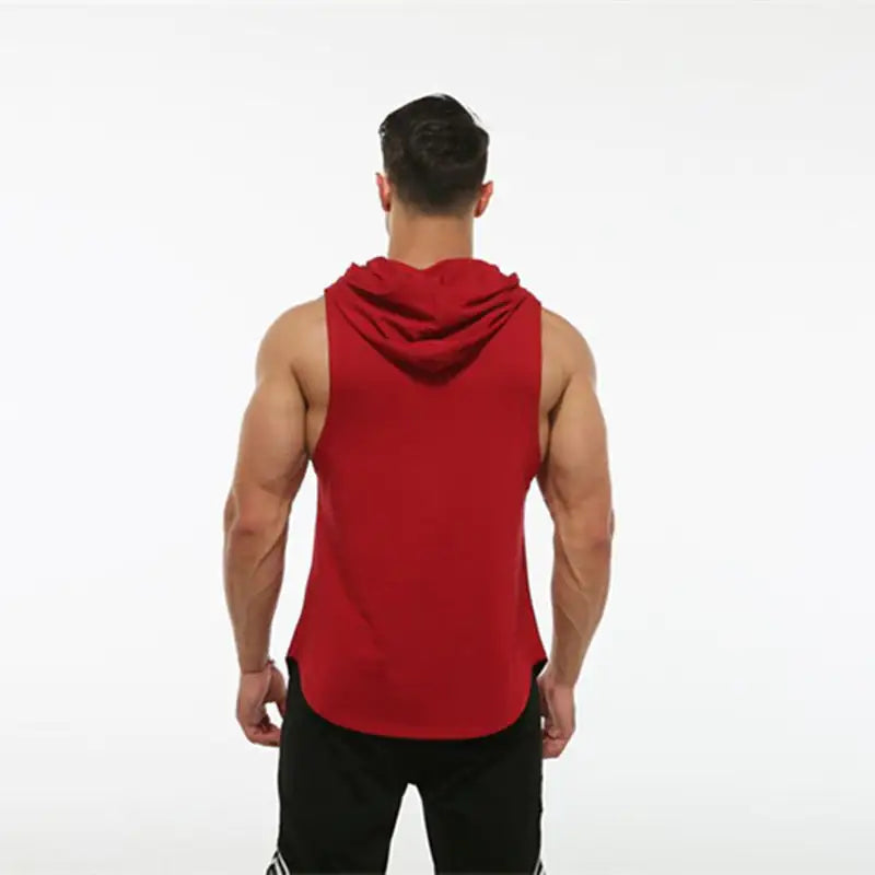 Chaleco sin mangas con capucha para hombre