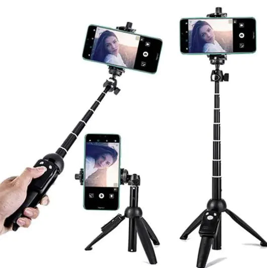 Palo para selfies 3 en 1 con soporte para trípode