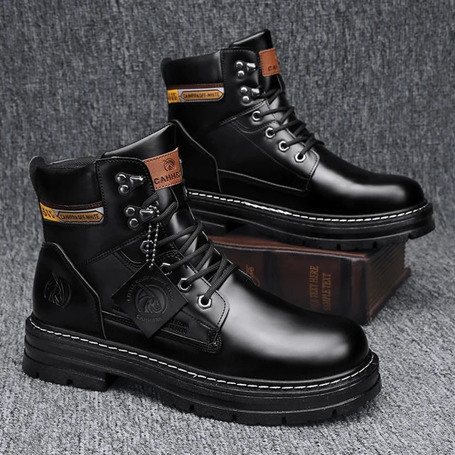 Botas de hombre CYYTL, zapatos de invierno de cuero