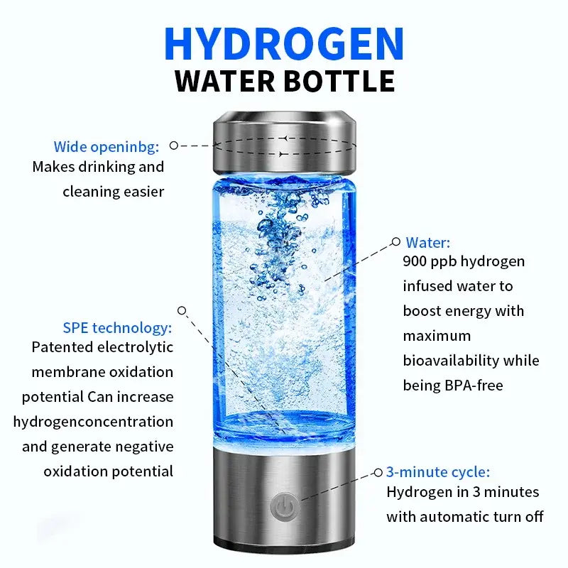Vaso eléctrico rico en hidrógeno de 420 ml