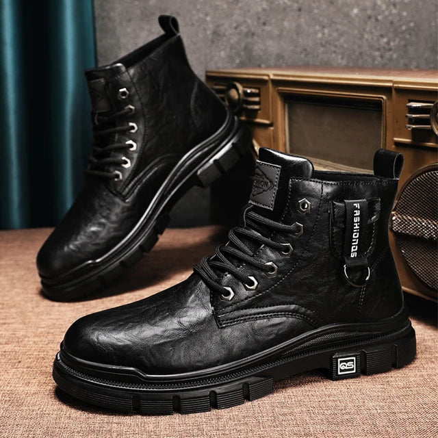 Botas de hombre CYYTL, zapatos de invierno de cuero