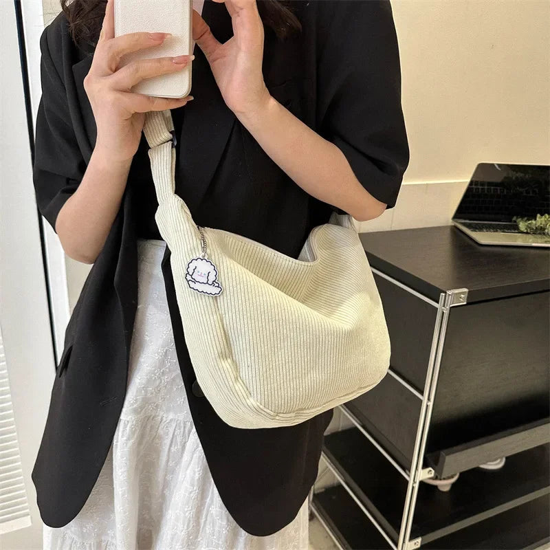 Bolsos bandolera de pana para mujer