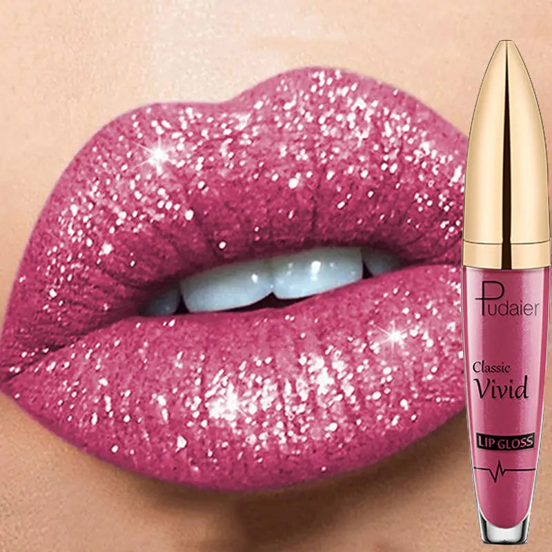Brillo labial brillante de larga duración