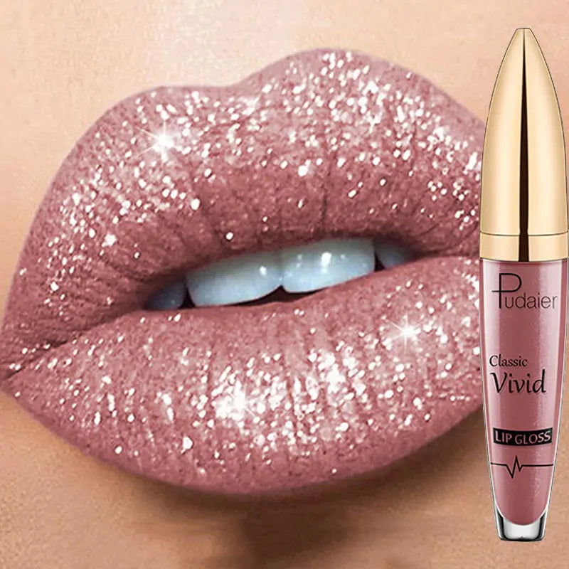 Brillo labial brillante de larga duración