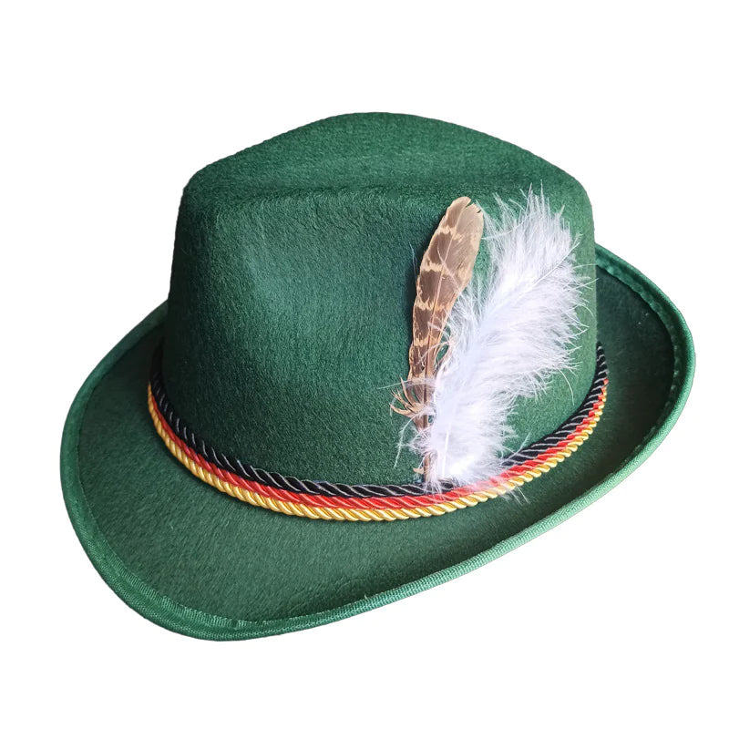 Sombreros alpinos con plumas