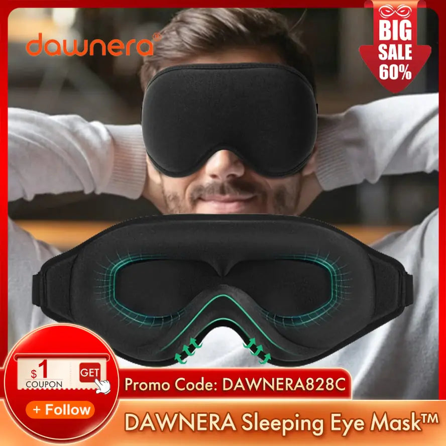 Máscara para dormir con copas contorneadas en 3D