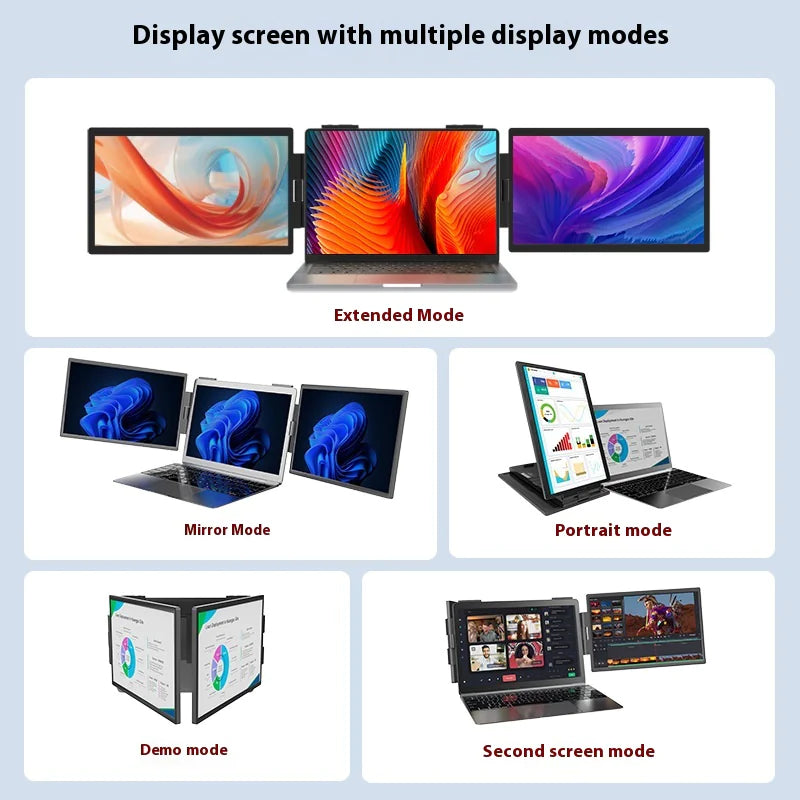 Monitor portátil de 14 pulgadas con pantalla dual: ¡maximice su productividad mientras viaja!