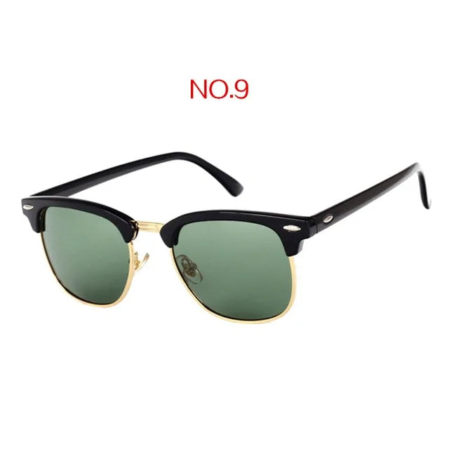 Gafas de sol cuadradas vintage de diseñador de marca clásica