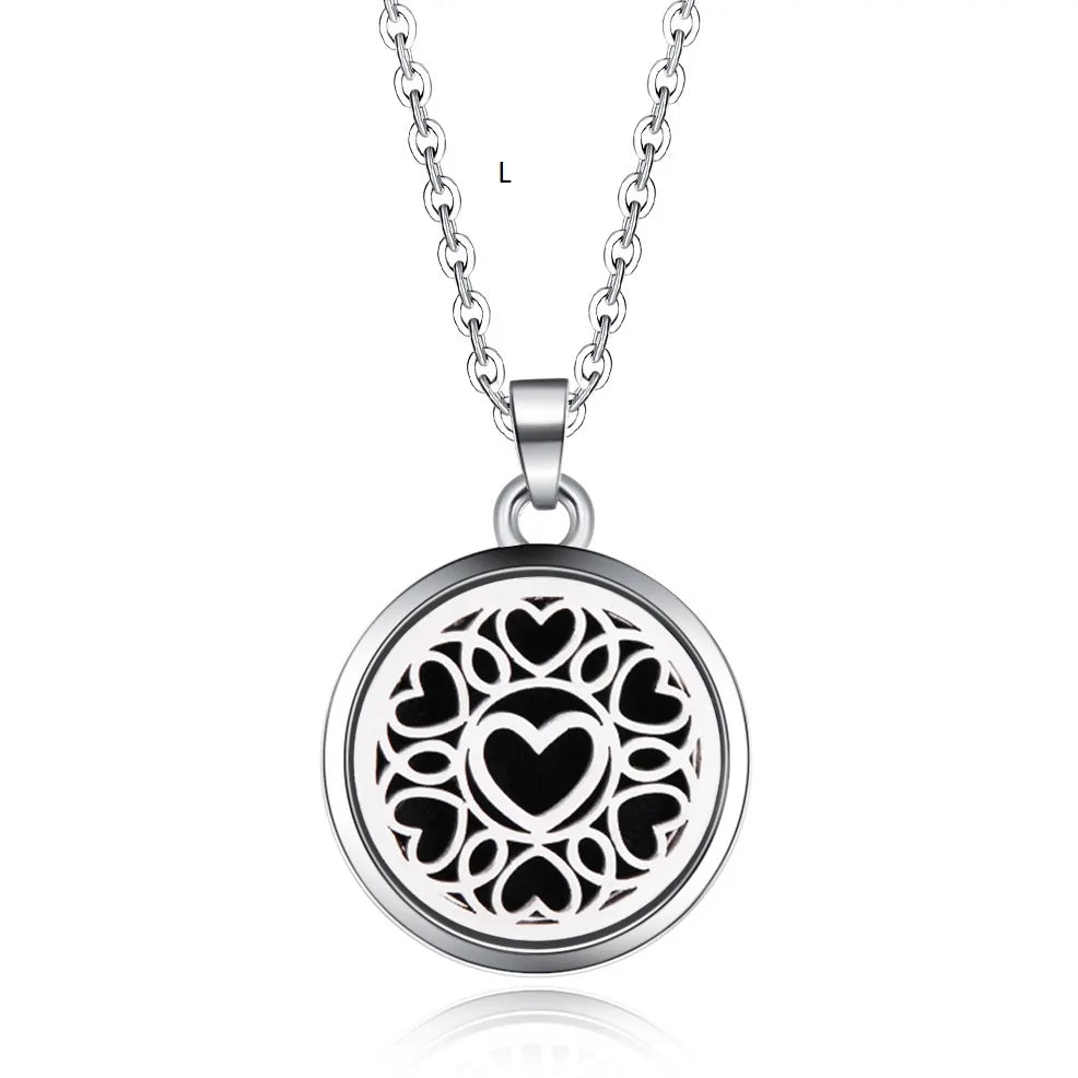 Collar con colgante de aromaterapia y difusor de aceites esenciales