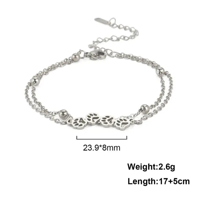 Pulsera de mano con forma de pata de animal
