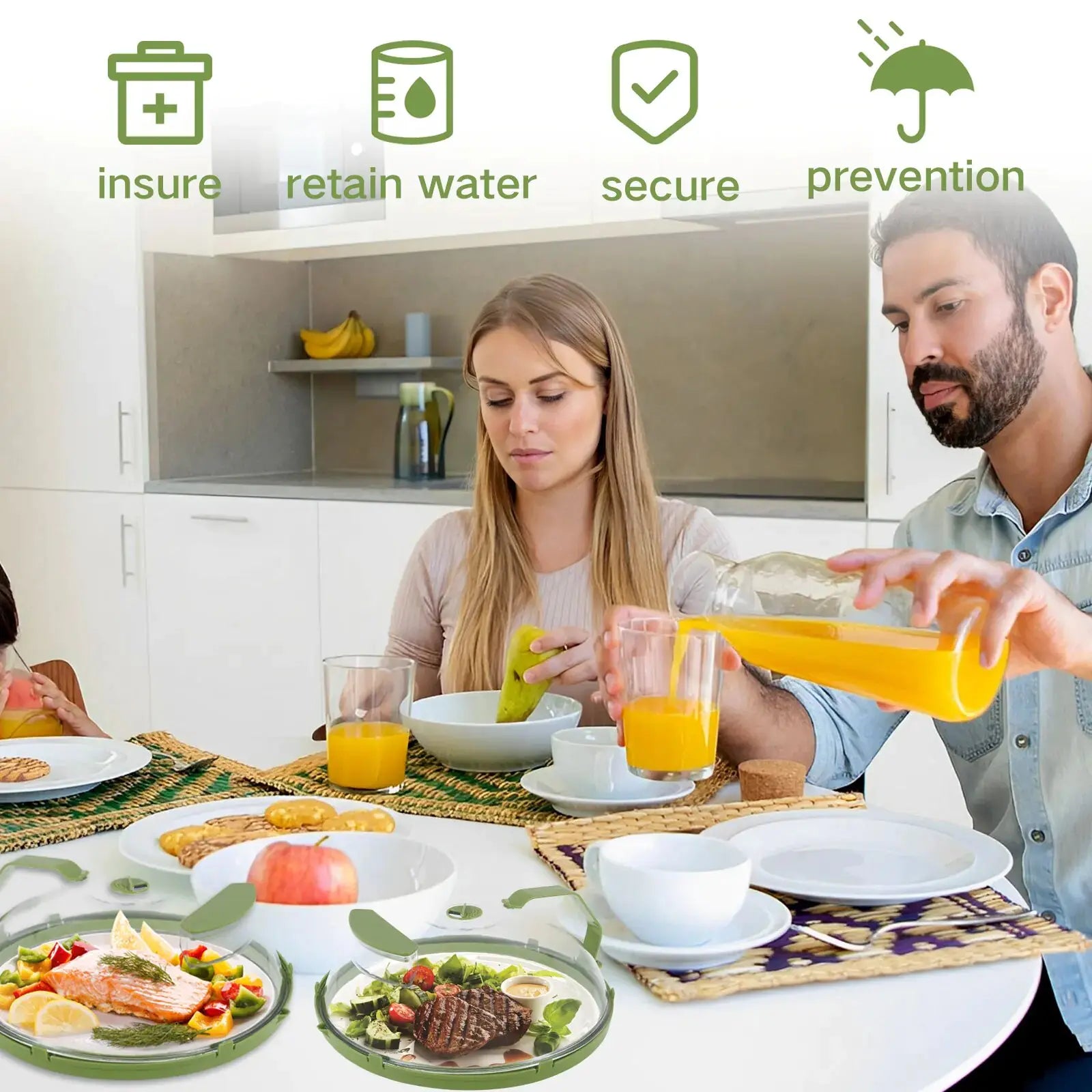 Tapa protectora para alimentos en microondas