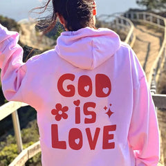 'God Is Love' Back Print Hoodie