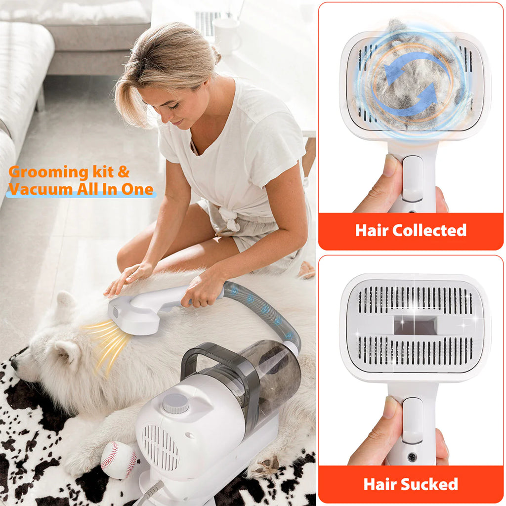 Pet Grooming Pro: máquina de succión y tijeras todo en uno para un cuidado del pelaje sin esfuerzo
