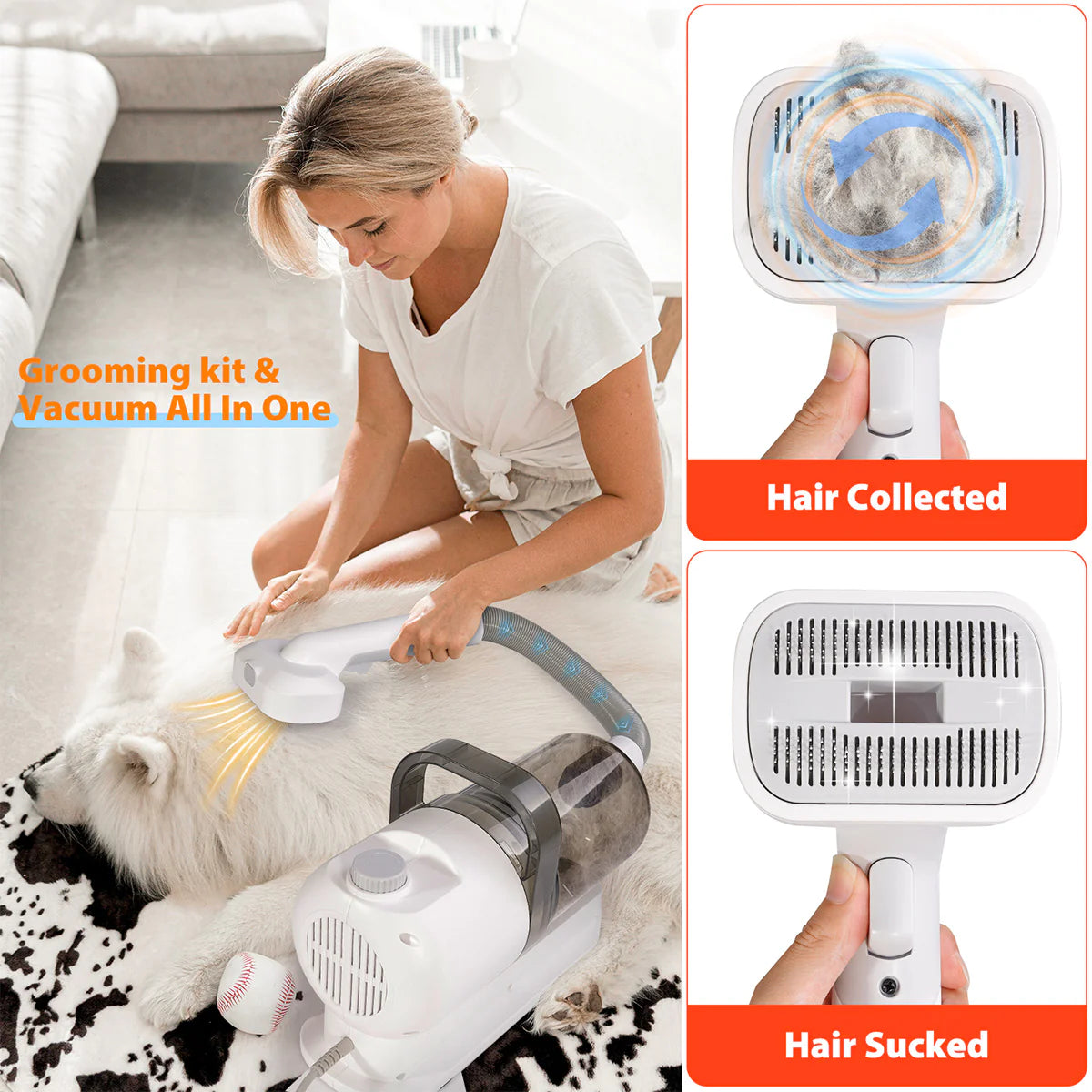 Pet Grooming Pro: máquina de succión y tijeras todo en uno para un cuidado del pelaje sin esfuerzo
