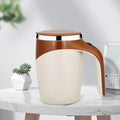 Taza de café automática recargable con agitador