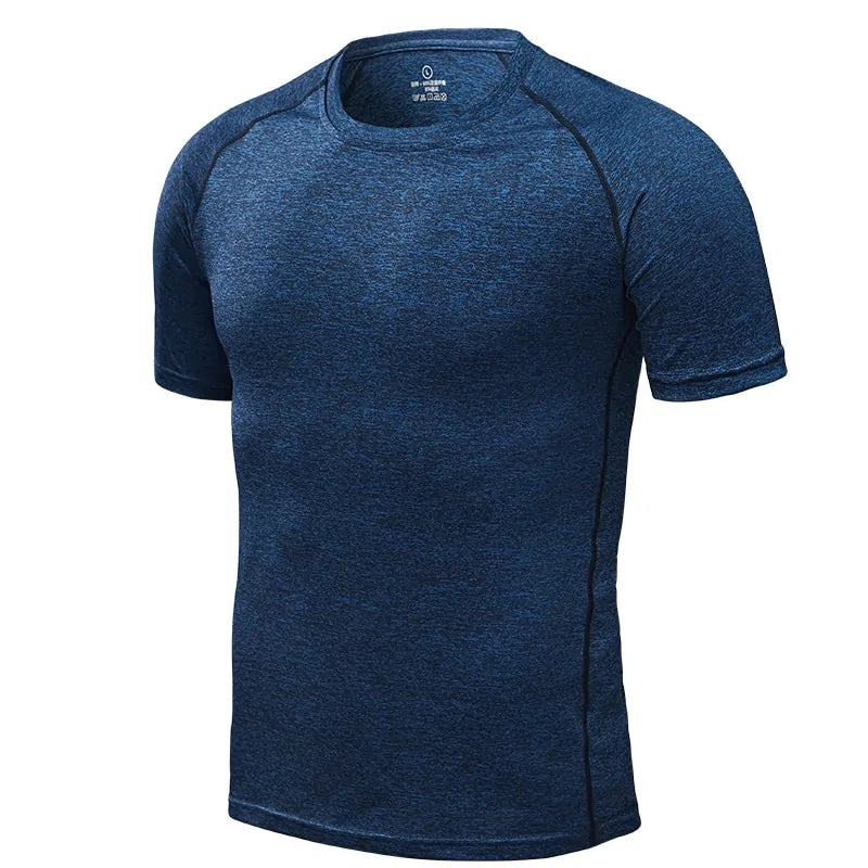 Camisetas de running de compresión de secado rápido para hombre: ropa deportiva para fitness y fútbol