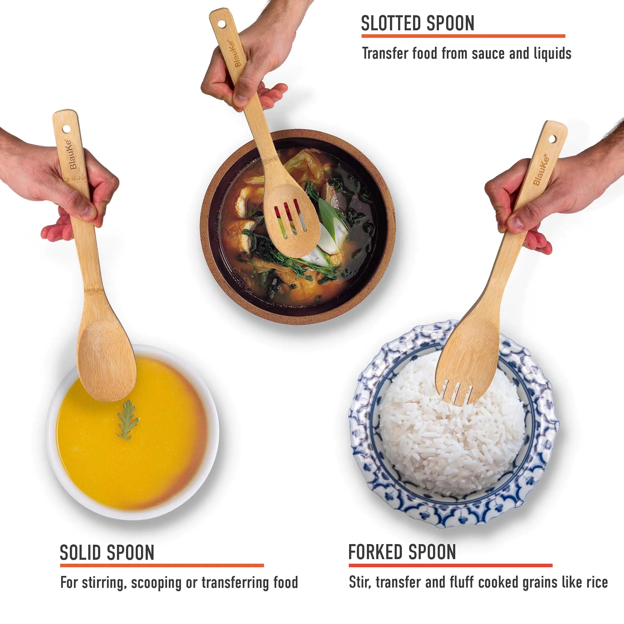 Juego de utensilios de cocina de bambú, paquete de 8: utensilios de cocina de madera antiadherentes: cucharas de cocina de madera, espátulas, espátulas, pinzas y soporte para utensilios